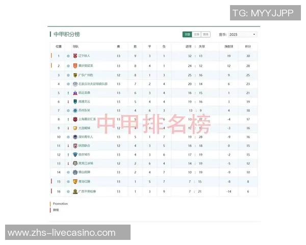中甲足球积分榜最新动态分析及球队表现评估